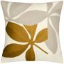 Judy Ross Textiles Hand-Embroidered Chain Stitch Fauna Throw Pillow cream/oyster/gold rayon